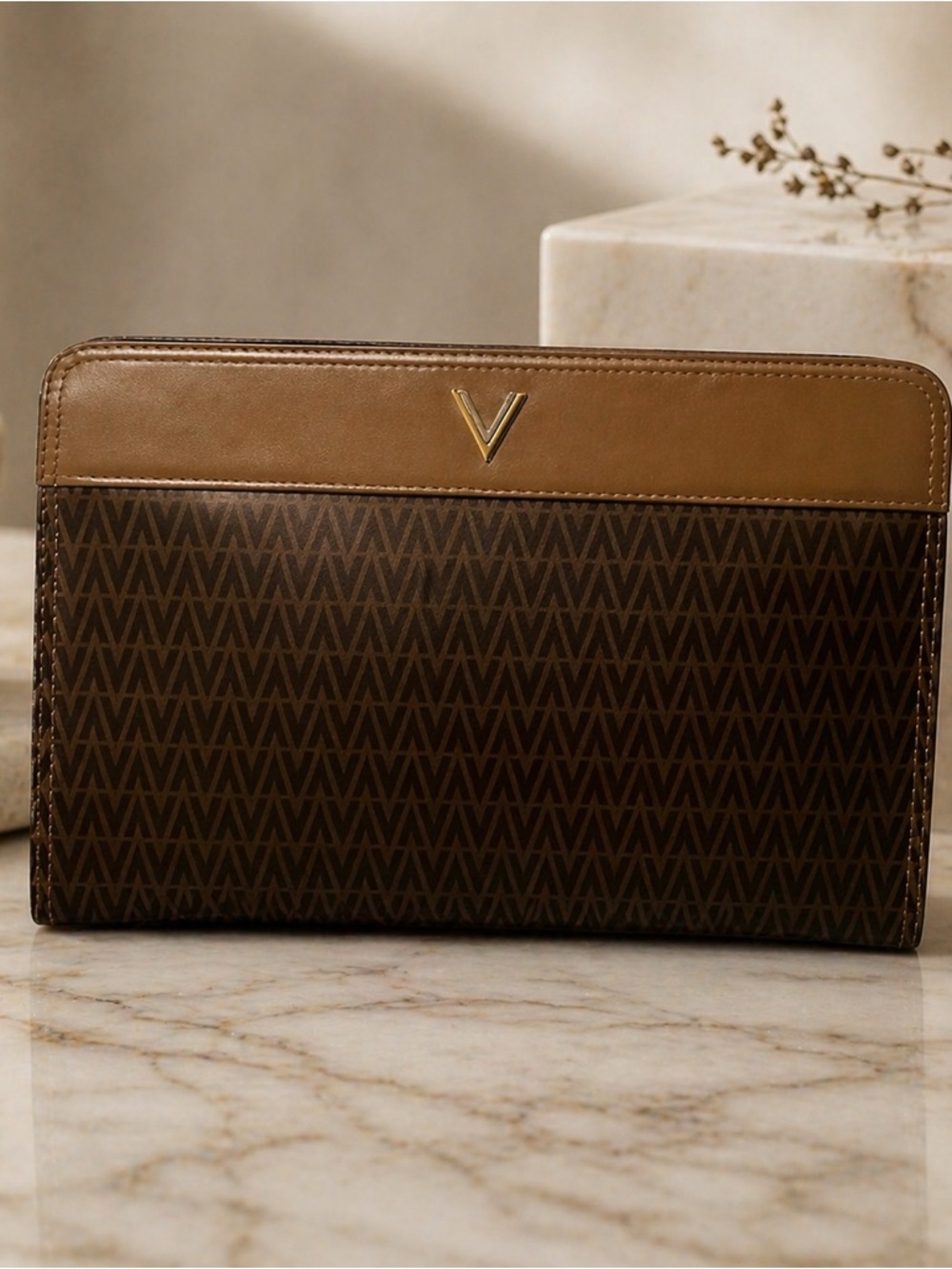 Valentino Vintage Monogram Clutch Bag